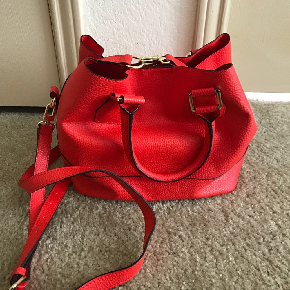 Red handbag